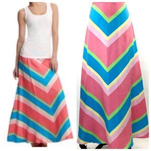 Lilly Pulitzer Nikki Silk Striped Maxi Skirt Size 0